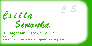 csilla simonka business card